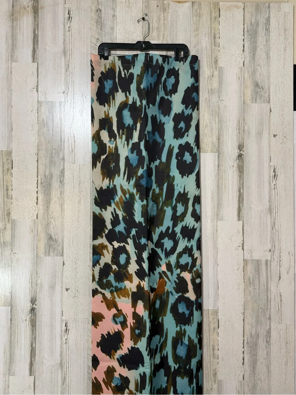 Society6 Aqua, Pink & Black Leopard Shower Curtain